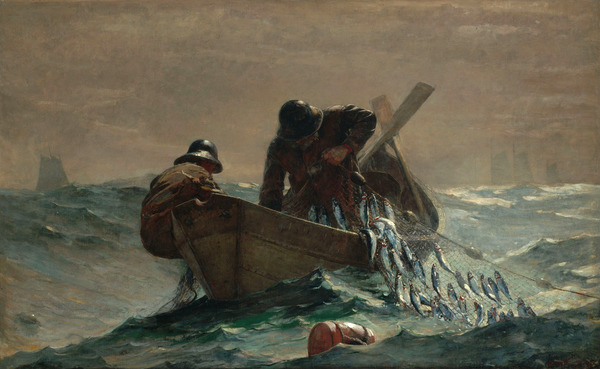Herring Net. The painting by Winslow Homer