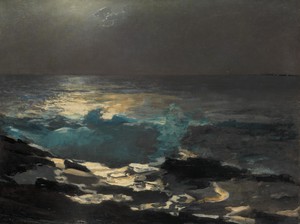 Reproduction oil paintings - Winslow Homer - Moonlight, Wood Island Light