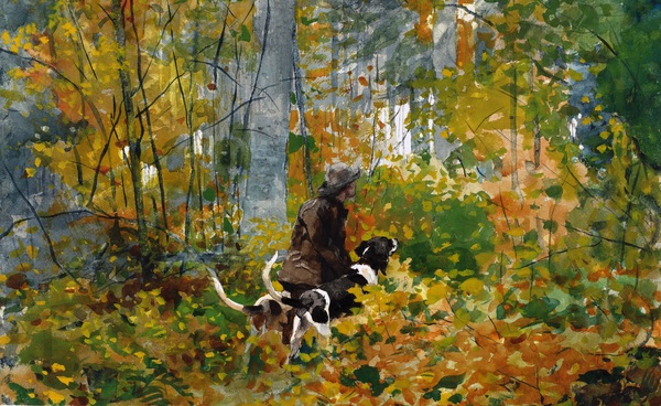 On the Trail. The painting by Winslow Homer
