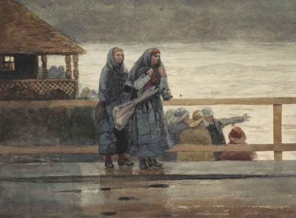 Perils of the Sea. The painting by Winslow Homer