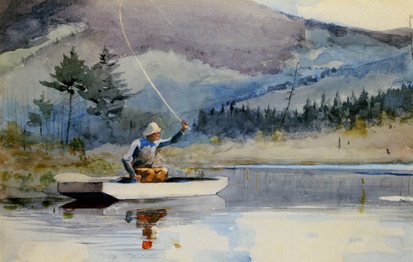 Quiet Pool on a Sunny Day. The painting by Winslow Homer