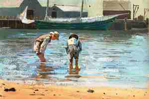 Winslow Homer, Return to Childhood, Painting on canvas