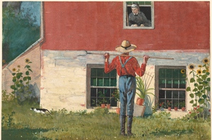 Winslow Homer, Rustic Courtship, Painting on canvas