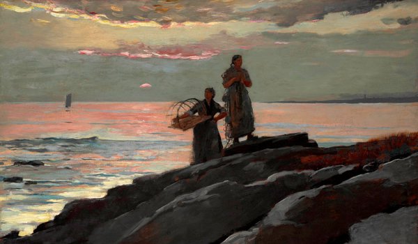 Saco Bay. The painting by Winslow Homer