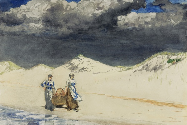 Sand and Sky. The painting by Winslow Homer