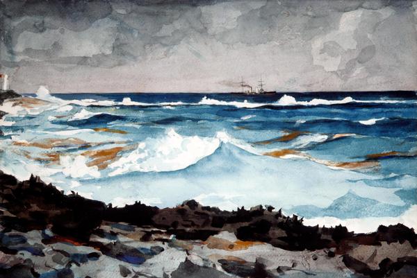 Shore and Surf, Nassau. The painting by Winslow Homer