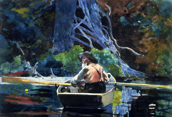 The Adirondack Guide. The painting by Winslow Homer