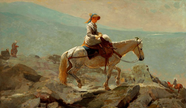 The Bridle Path. The painting by Winslow Homer