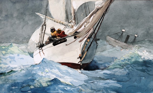 The Diamond Shoal. The painting by Winslow Homer