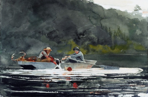 The End of the Hunt. The painting by Winslow Homer