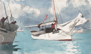 Winslow Homer, The Fishing Boats, Key West, Painting on canvas