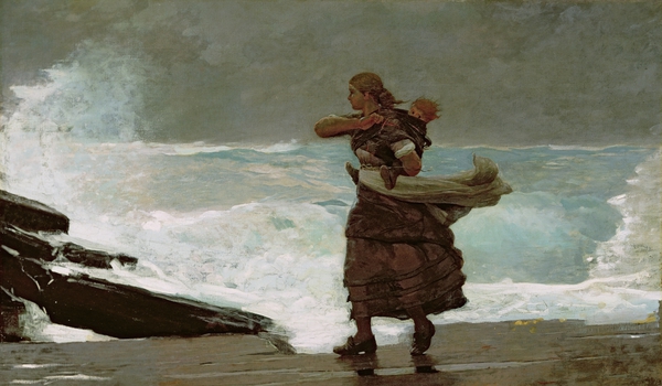 The Gale. The painting by Winslow Homer