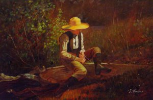 Winslow Homer, The Whittling Boy, Painting on canvas