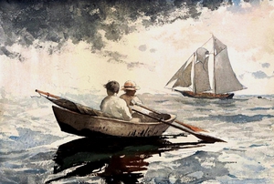 Reproduction oil paintings - Winslow Homer - Two Boys Rowing, Gloucester