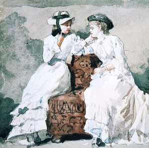 Winslow Homer, Two Ladies, Painting on canvas