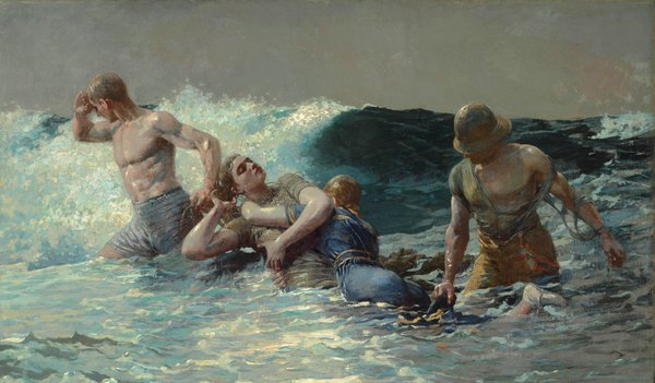 Undertow. The painting by Winslow Homer