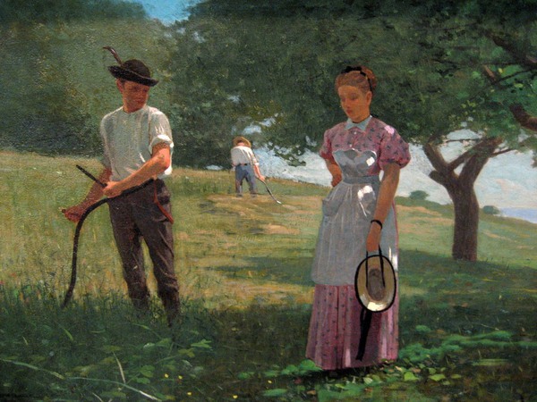 Waiting for an Answer. The painting by Winslow Homer
