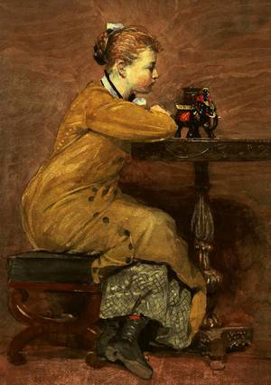 Winslow Homer, Woman and Elephant, Painting on canvas