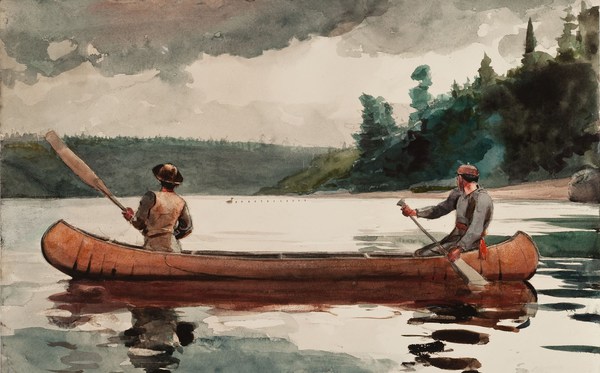 Young Ducks. The painting by Winslow Homer