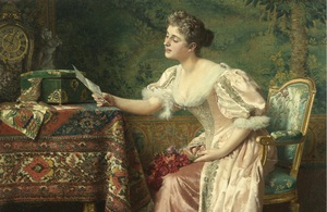 Wladyslaw Czachorski, The Letter, Painting on canvas