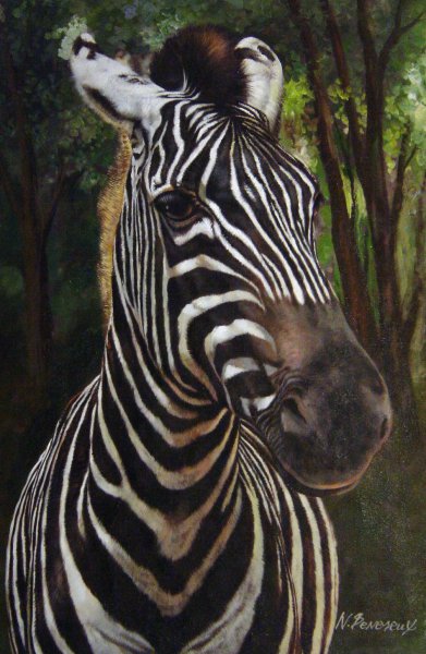Zebra Portrait. The painting by Our Originals
